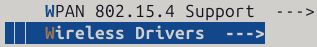 menuconfig: Wireless Drivers